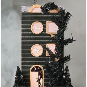 Anthropologie Halloween village house with bat
